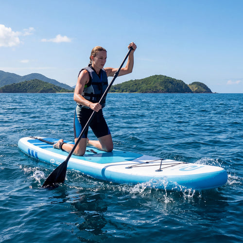 11' Wide Inflatable Stand Up Paddle Board, Dark Blue