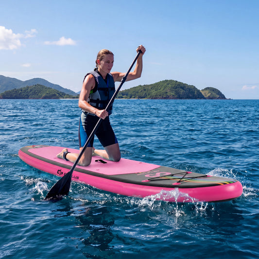 11' Inflatable Stand Up Paddle Board, With Backpack, Pink Surfing Pink at Gallery Canada