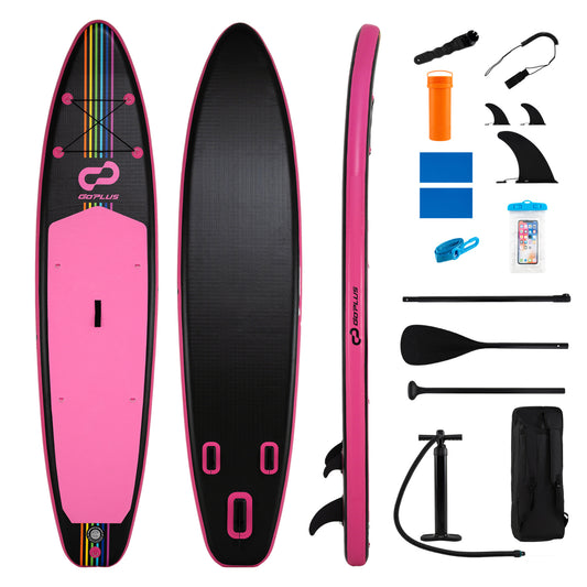 11' Inflatable Stand Up Paddle Board, With Backpack, Pink Surfing Pink at Gallery Canada
