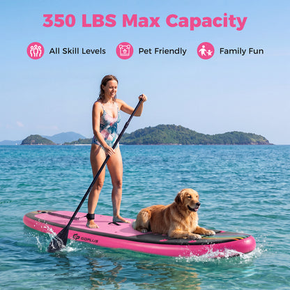 11' Inflatable Stand Up Paddle Board, With Backpack, Pink Surfing at Gallery Canada