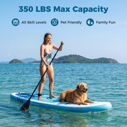 11' Wide Inflatable Stand Up Paddle Board, Dark Blue Surfing at Gallery Canada