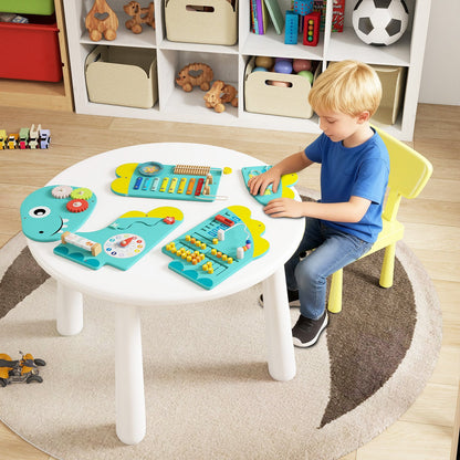 11-in-1 Dinosaur Activity Wall Busy Board Panels for Toddlers Education and Early Development, Green Learning Toys at Gallery Canada