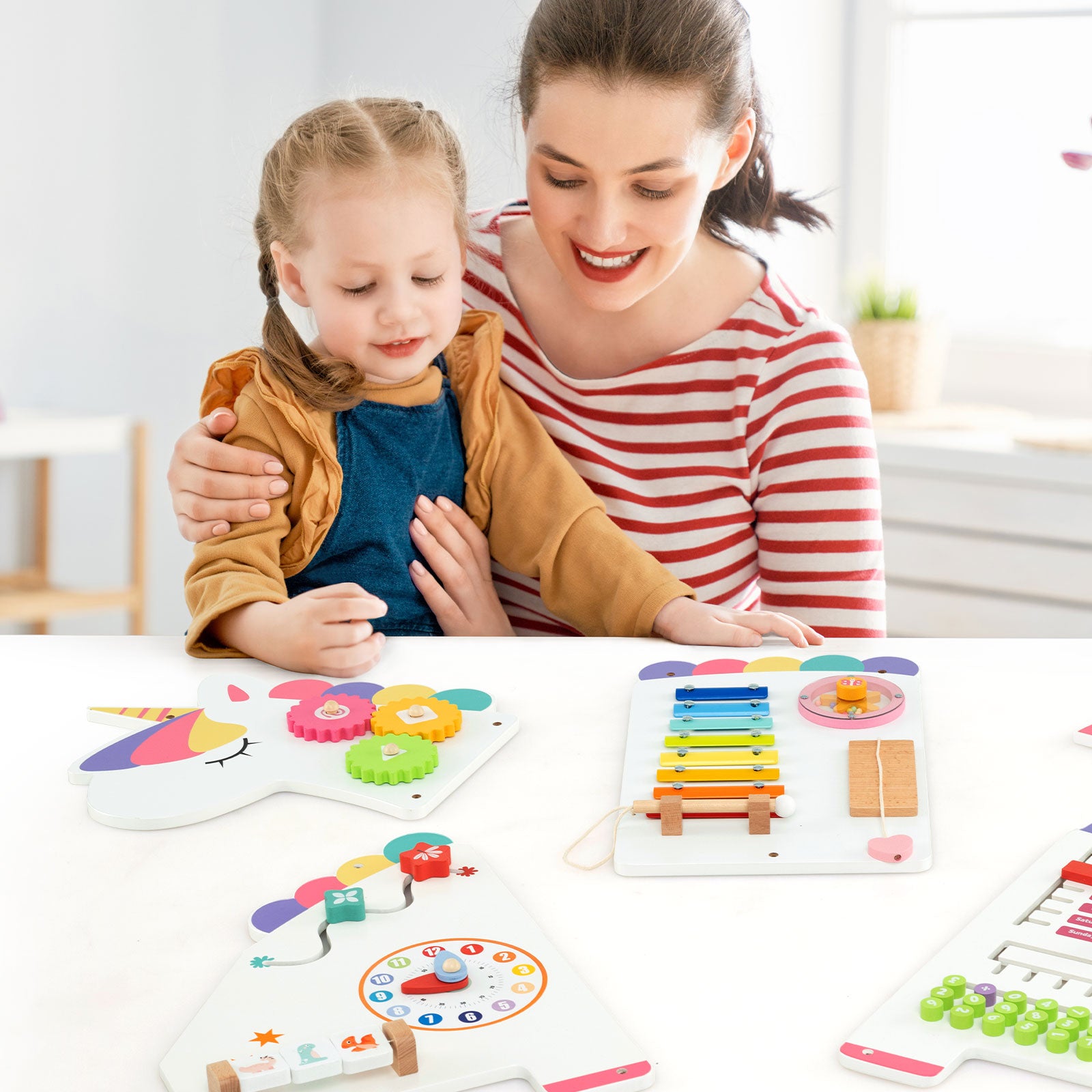 11-in-1 Dinosaur Activity Wall Busy Board Panels for Toddlers Education and Early Development, White Learning Toys at Gallery Canada