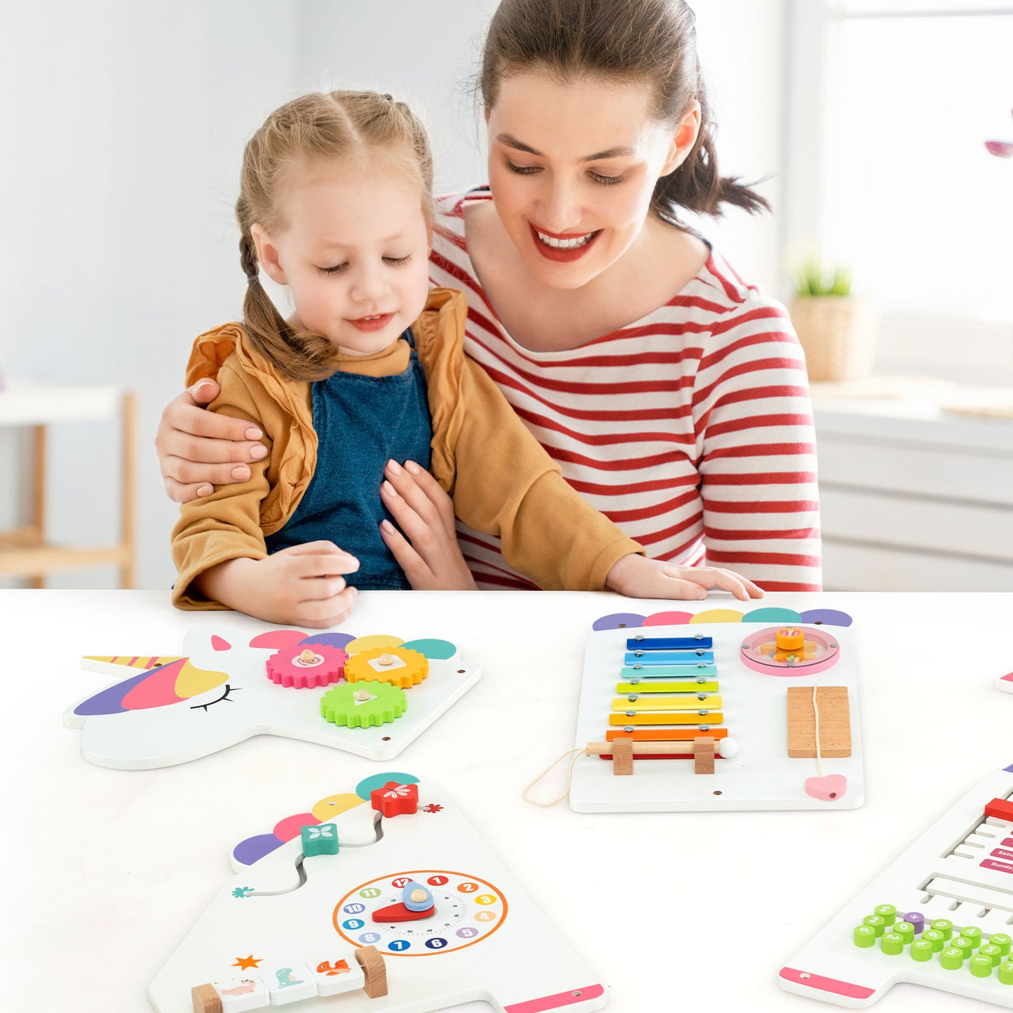 11-in-1 Dinosaur Activity Wall Busy Board Panels for Toddlers Education and Early Development, White Learning Toys at Gallery Canada