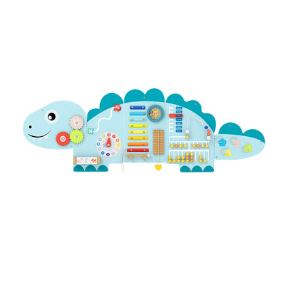 Dinosaur Activity Wall Busy Board, 11-in-1, Toddler Education, Blue Learning Toys at Gallery Canada