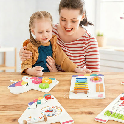 Dinosaur Activity Wall Busy Board, 11-in-1, White Learning Toys at Gallery Canada