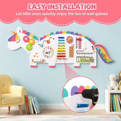 Dinosaur Activity Wall Busy Board, 11-in-1, White Learning Toys at Gallery Canada