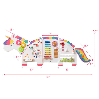 Dinosaur Activity Wall Busy Board, 11-in-1, White Learning Toys at Gallery Canada