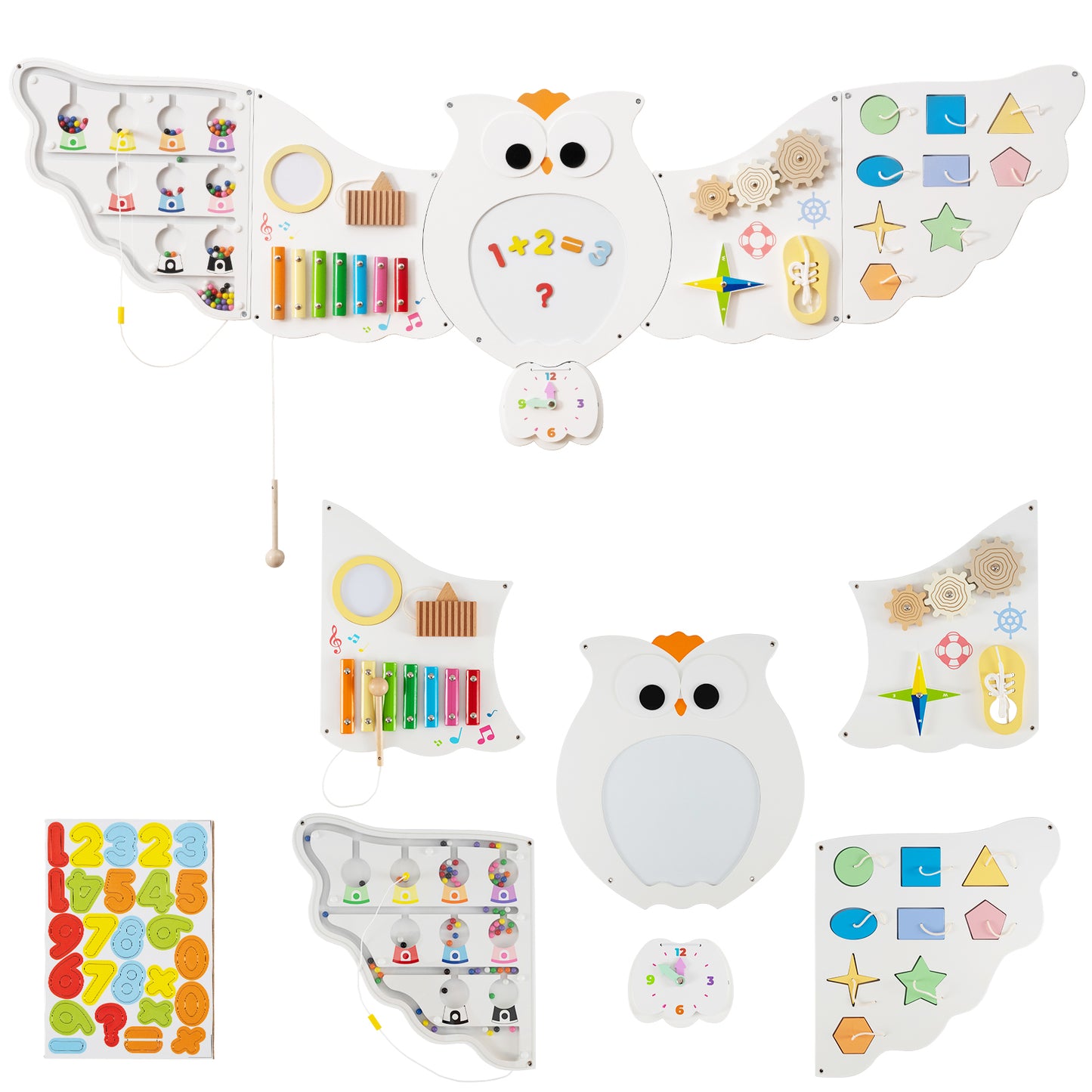 11-in-1 Toddler Learning Activity Center Owl Activity Wall Busy Board Panels for 3+ Years Old Learning Toys at Gallery Canada