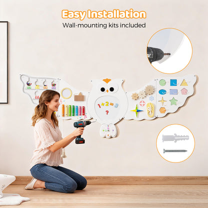 11-in-1 Toddler Learning Activity Center Owl Activity Wall Busy Board Panels for 3+ Years Old Learning Toys at Gallery Canada