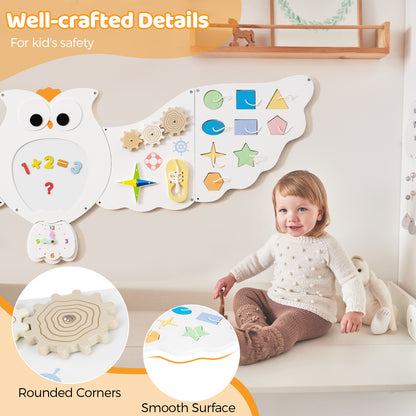 11-in-1 Toddler Learning Activity Center Owl Activity Wall Busy Board Panels for 3+ Years Old Learning Toys at Gallery Canada