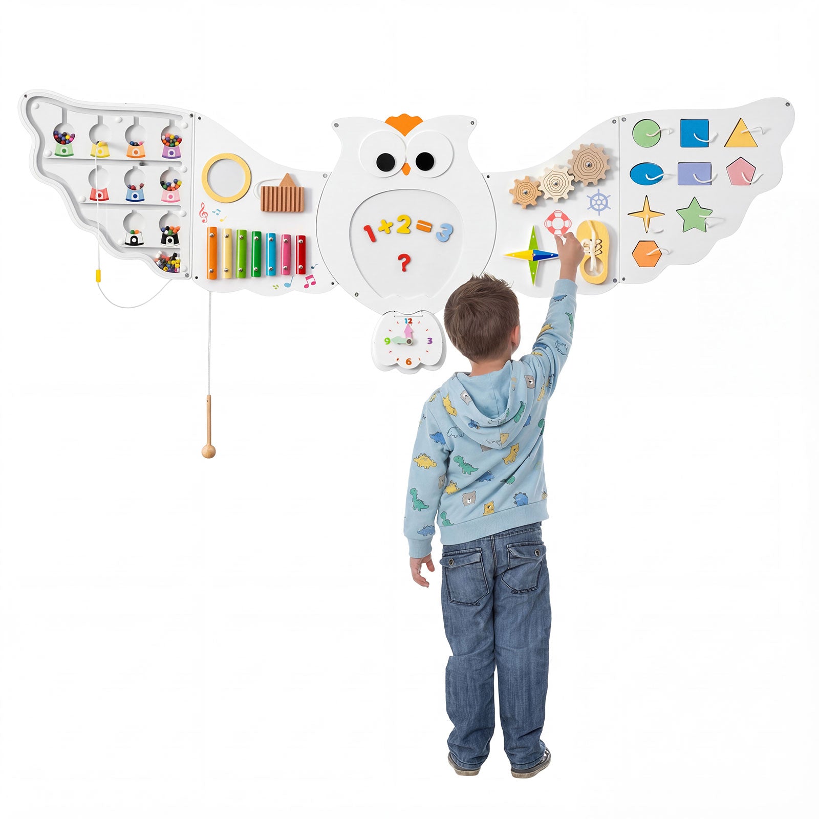 11-in-1 Toddler Learning Activity Center Owl Activity Wall Busy Board Panels for 3+ Years Old Learning Toys at Gallery Canada