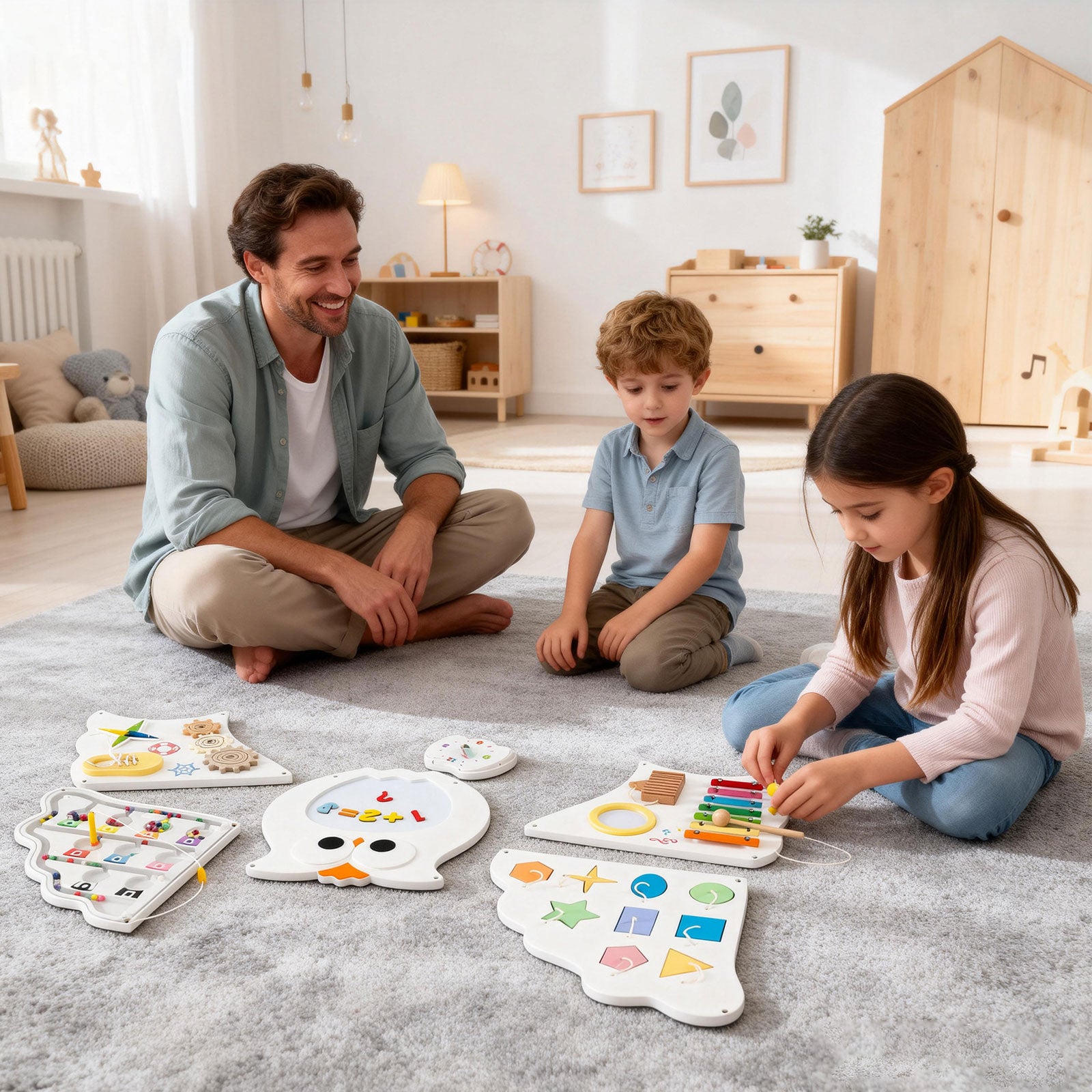 11-in-1 Toddler Learning Activity Center Owl Activity Wall Busy Board Panels for 3+ Years Old Learning Toys at Gallery Canada