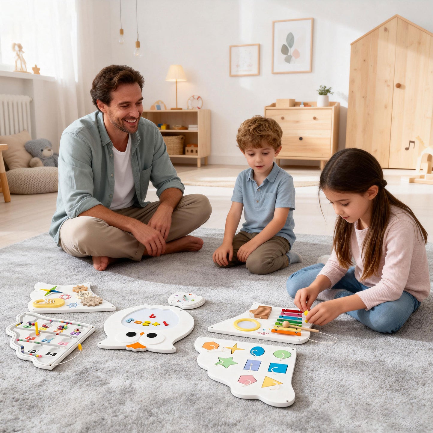 11-in-1 Toddler Learning Activity Center Owl Activity Wall Busy Board Panels for 3+ Years Old Learning Toys at Gallery Canada