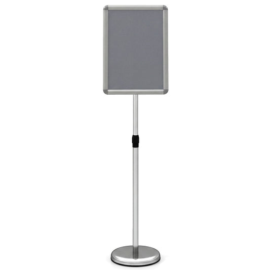 11x17" Height Adjustable Sign Holder Stand, Silver Home Office Silver at Gallery Canada