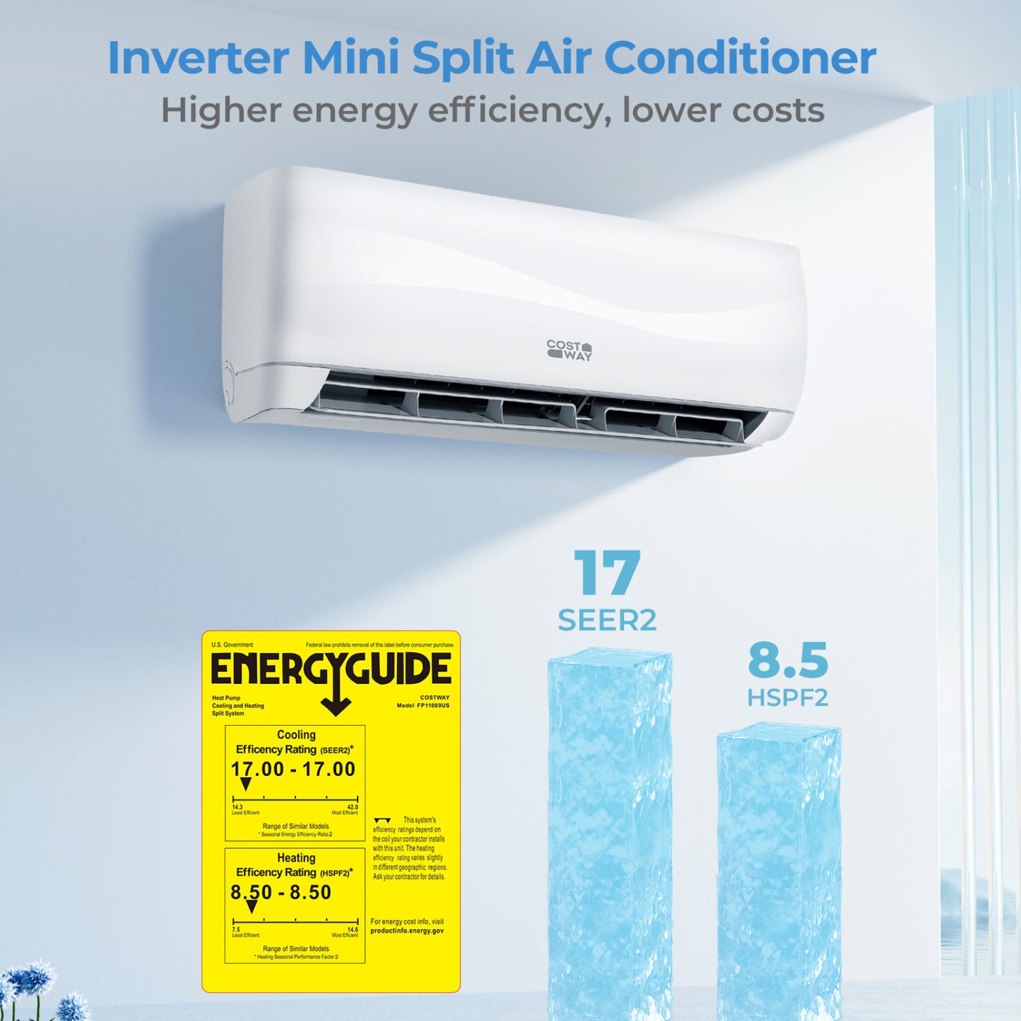 12000 BTU 17 SEER2 208-230V Mini Split AC With Heat Pump Mini Split Air Conditioners at Gallery Canada