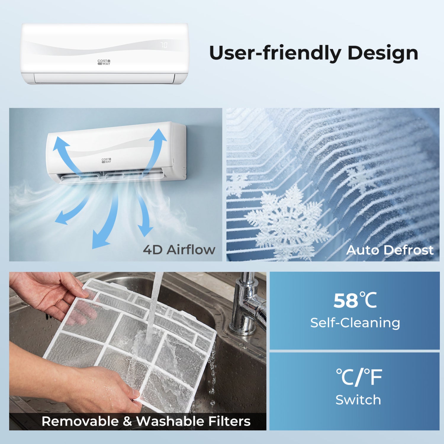 12000 BTU 17 SEER2 208-230V Mini Split AC With Heat Pump Mini Split Air Conditioners at Gallery Canada