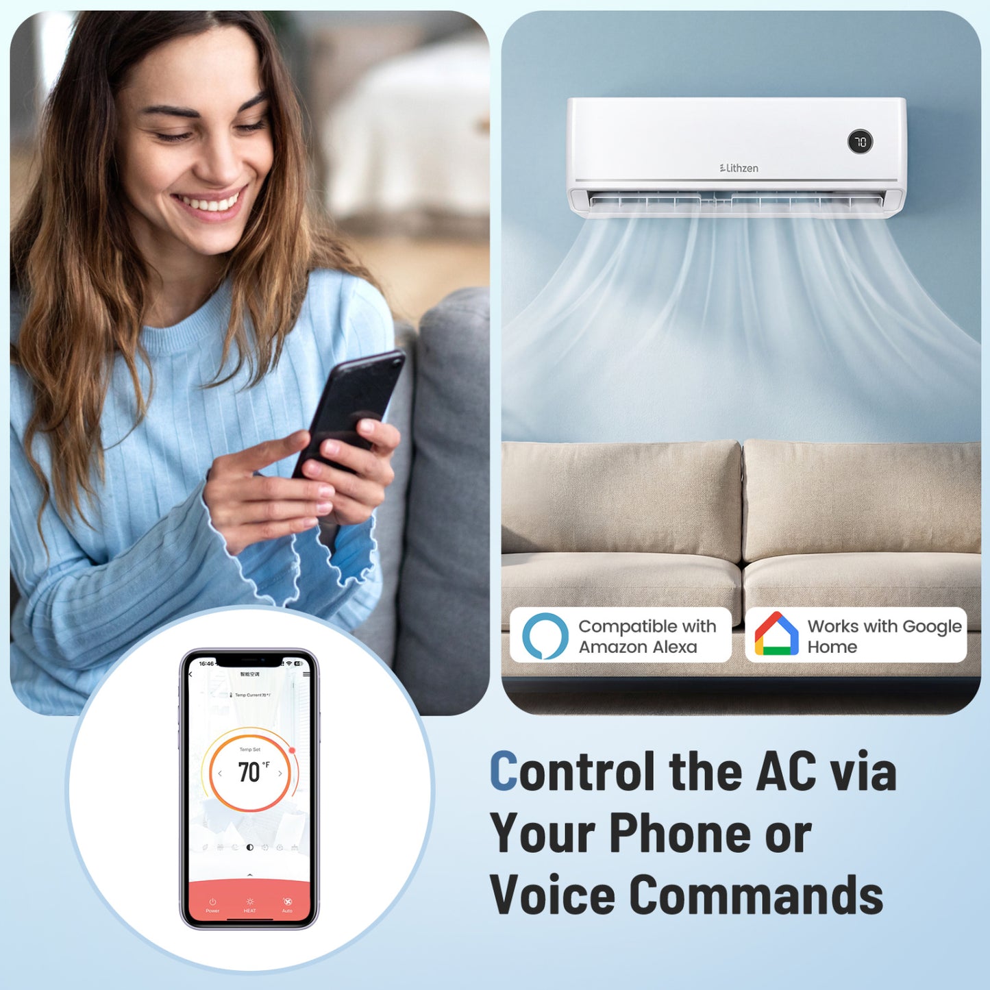 12000 BTU 18.1 SEER2 208/230V Mini Split AC, White Mini Split Air Conditioners at Gallery Canada