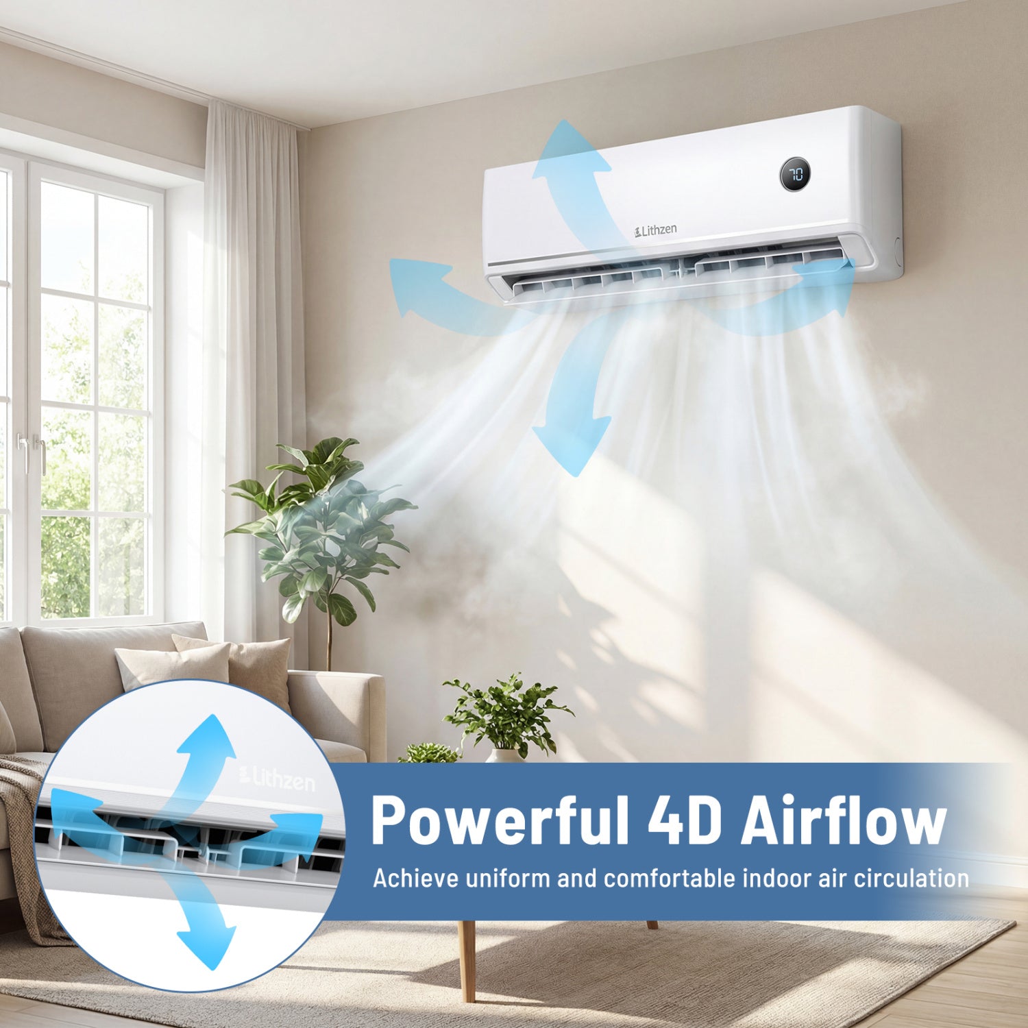 12000 BTU 18.1 SEER2 208/230V Mini Split AC, White Mini Split Air Conditioners at Gallery Canada