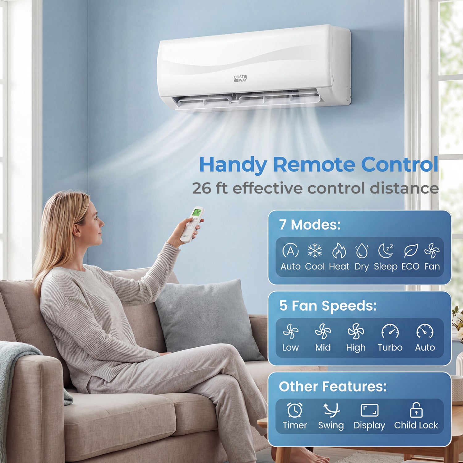 12000 BTU 20 SEER2 Mini Split AC Heat Pump, White Mini Split Air Conditioners at Gallery Canada