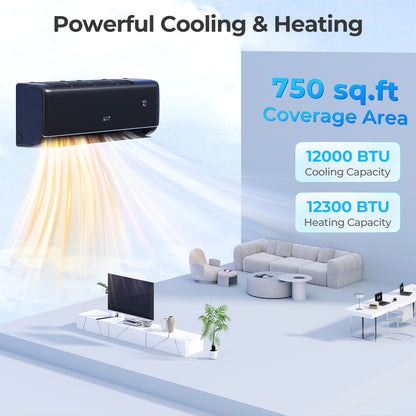 12000 BTU 22 SEER2 Mini Split AC, WiFi Alexa Compatible, Gray Mini Split Air Conditioners at Gallery Canada