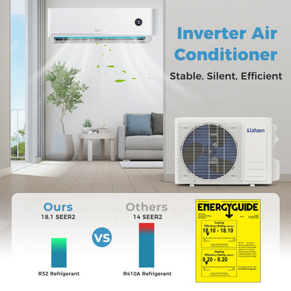 12000 BTU Mini Split, Works At -15℃, White 12000 BTU Mini Split at Gallery Canada