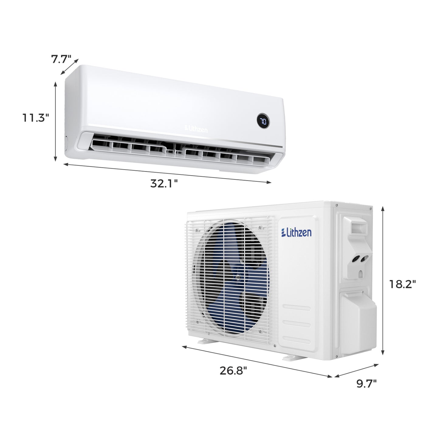 12000 BTU Mini Split, Works At -15℃, White 12000 BTU Mini Split at Gallery Canada