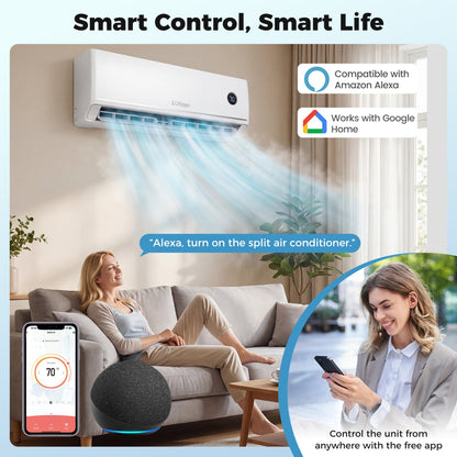 12000 BTU Smart Mini Split AC Heater, Alexa Google Assistant, White 12000 BTU Mini Split at Gallery Canada