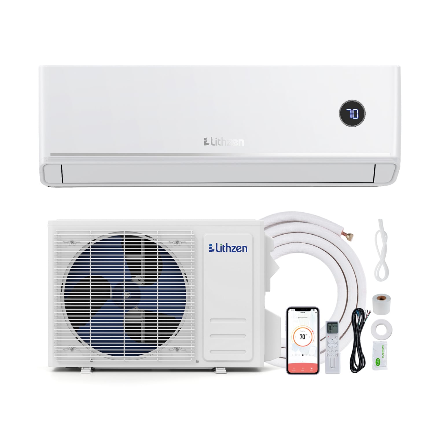 12000 BTU Smart Mini Split AC Heater, Alexa Google Assistant, White 12000 BTU Mini Split White at Gallery Canada