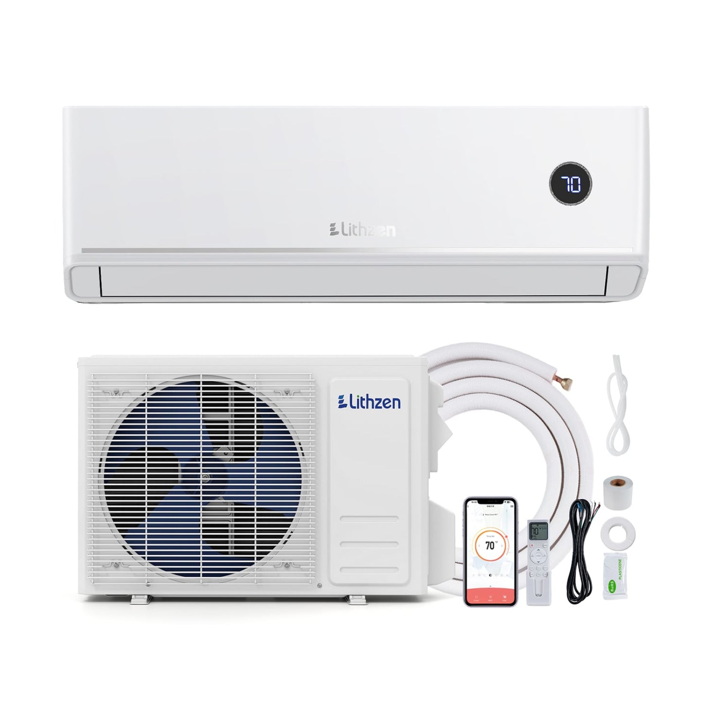 12000 BTU Smart Mini Split AC Heater, Alexa Google Assistant, White 12000 BTU Mini Split White at Gallery Canada