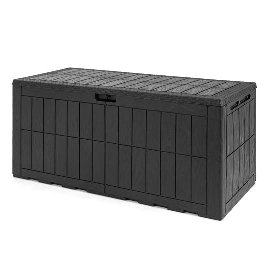 120 Gal Outdoor Deck Box, Garden Tools Storage, Black Sheds & Outdoor Storage Black at Gallery Canada
