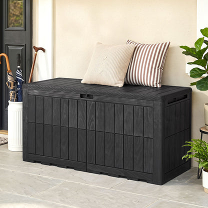 120 Gal Outdoor Deck Box, Garden Tools Storage, Black Sheds & Outdoor Storage at Gallery Canada