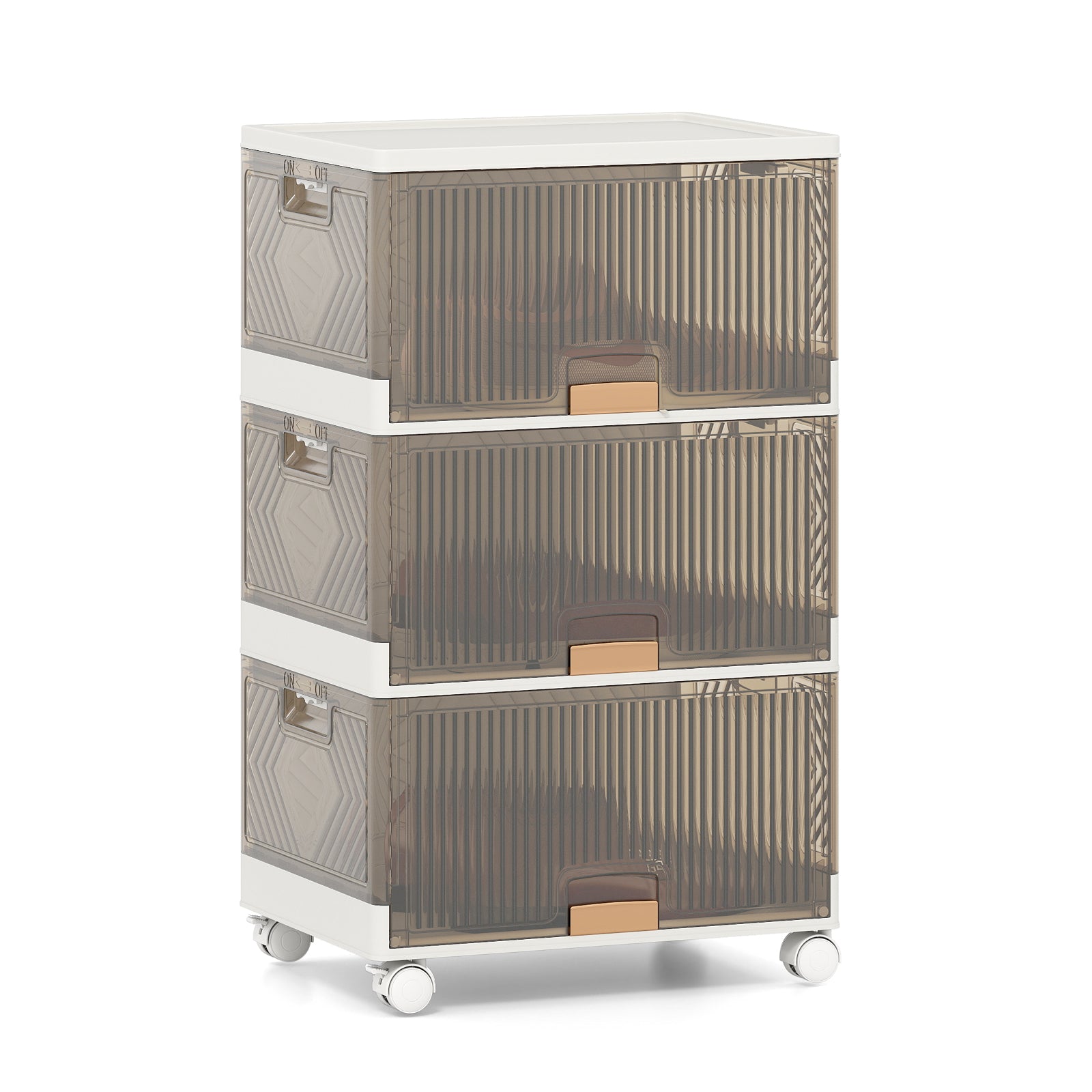 3 Cube Stackable Storage Bins, Detachable Wheels, White Shoe Racks & Storage Benches White at Gallery Canada