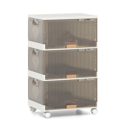 3 Cube Stackable Storage Bins, Detachable Wheels, White Shoe Racks & Storage Benches White at Gallery Canada