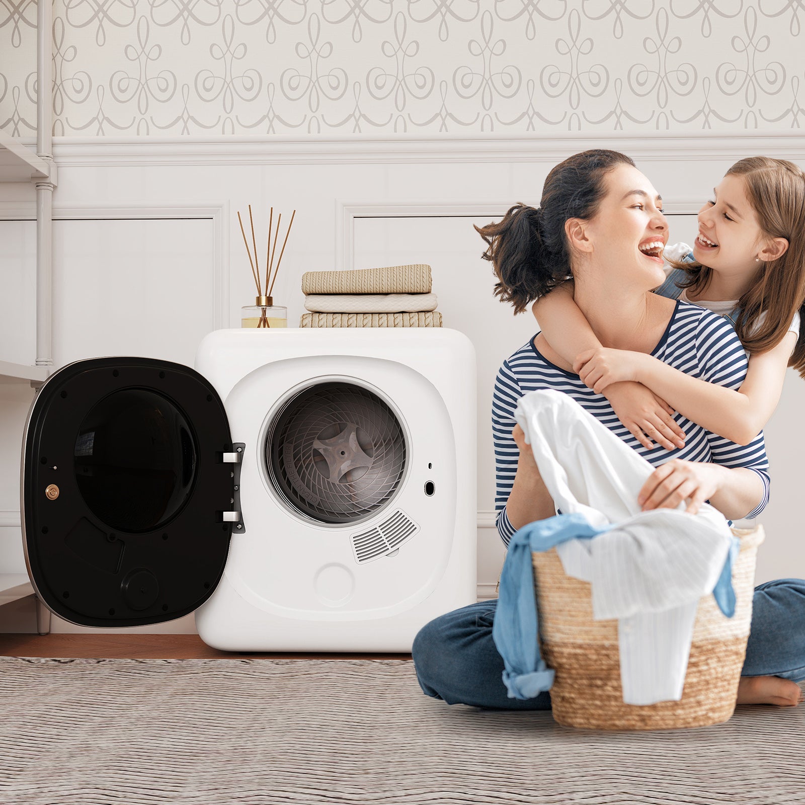 Portable Clothes Dryer Compact Drying Machine 800W Electric Laundry Dryer Dryers at Gallery Canada