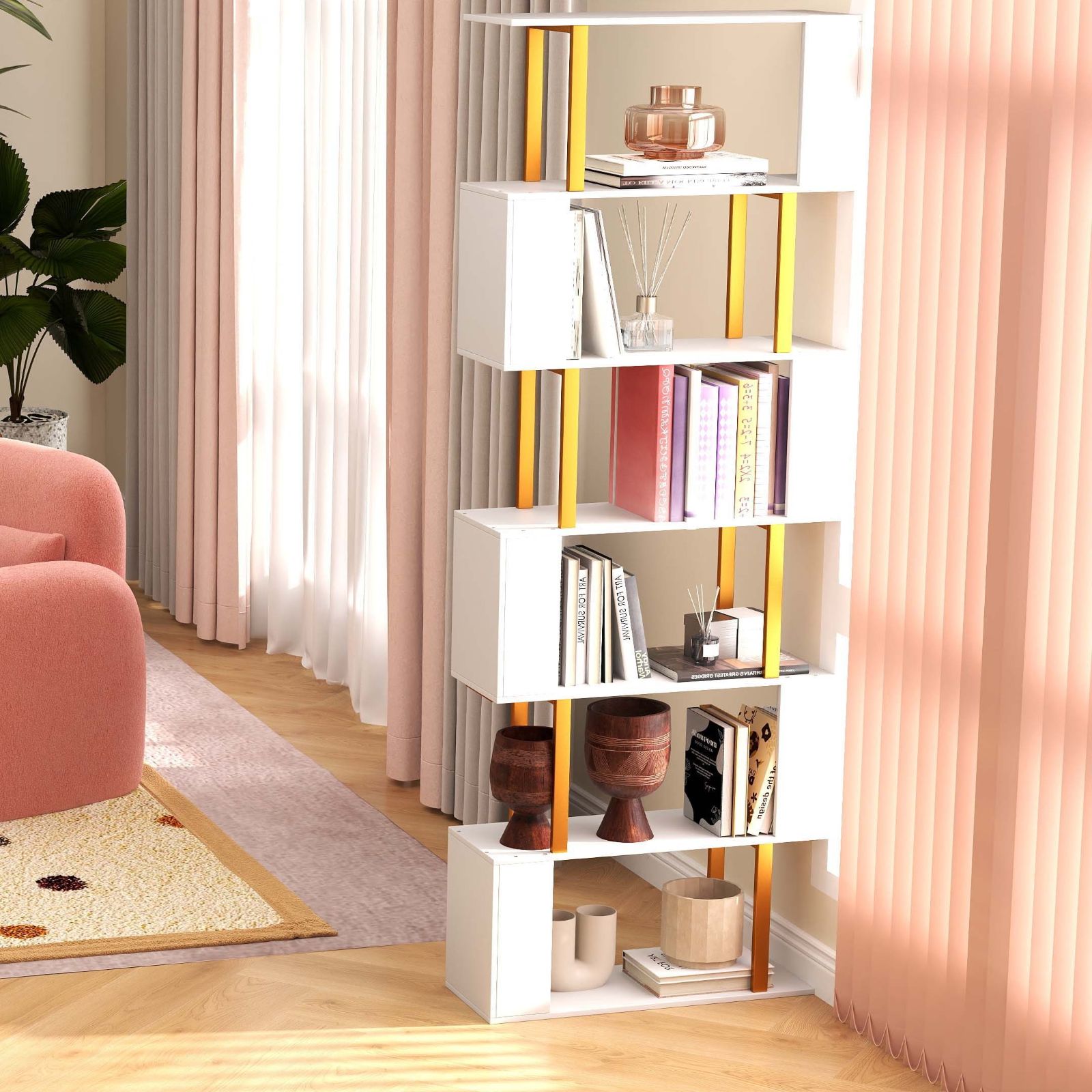 Modern Living Room Furniture Set (Bookcase + Coffee Table + End Table + Accent Chair) Living Room at Gallery Canada