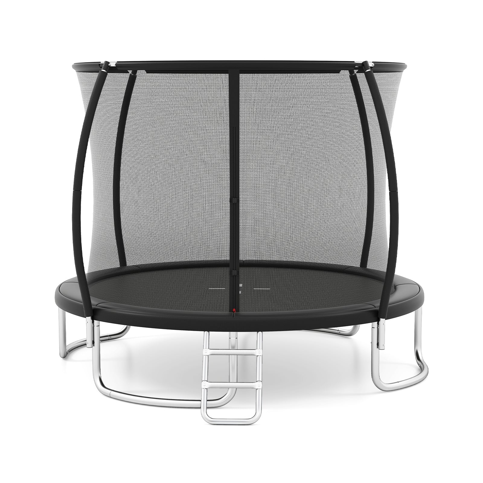 12FT Outdoor Trampoline Heavy-Duty Recreational Trampoline with Safety Enclosure Net, Black Trampolines Black at Gallery Canada