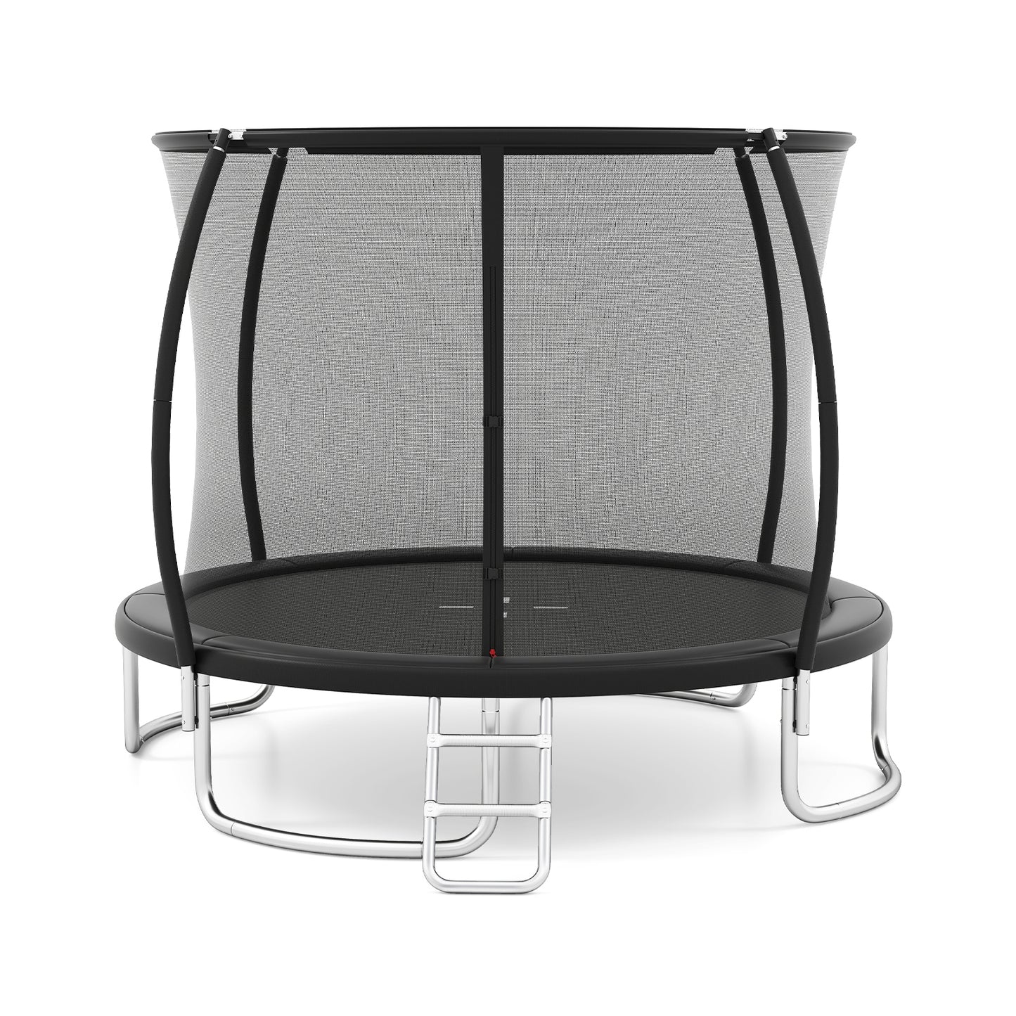 12FT Outdoor Trampoline Heavy-Duty Recreational Trampoline with Safety Enclosure Net, Black Trampolines Black at Gallery Canada