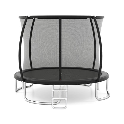 12FT Outdoor Trampoline Heavy-Duty Recreational Trampoline with Safety Enclosure Net, Black Trampolines Black at Gallery Canada