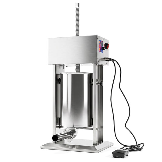12L Sausage Stuffer, 4 Tubes, Foot Pedal, Silver Kitchen Appliances Silver at Gallery Canada