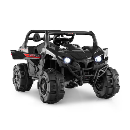12V Battery Powered Electric Vehicle, Remote Control, 3 Speeds, Black Powered Ride On Toys at Gallery Canada
