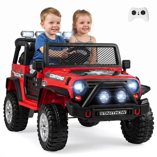 12V Electric 2-Seater Kids Ride On Car with Remote, Red