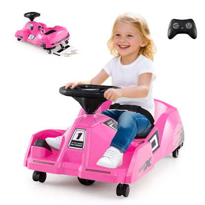 12V Electric Cleaning Go Kart with Detachable Mop and Remote Control, Pink Powered Ride On Toys at Gallery Canada
