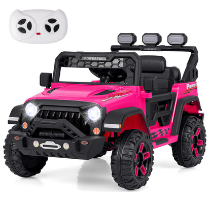 12V Electric Kids Ride on Truck with Remote Control and Music, Pink Powered Ride On Toys at Gallery Canada