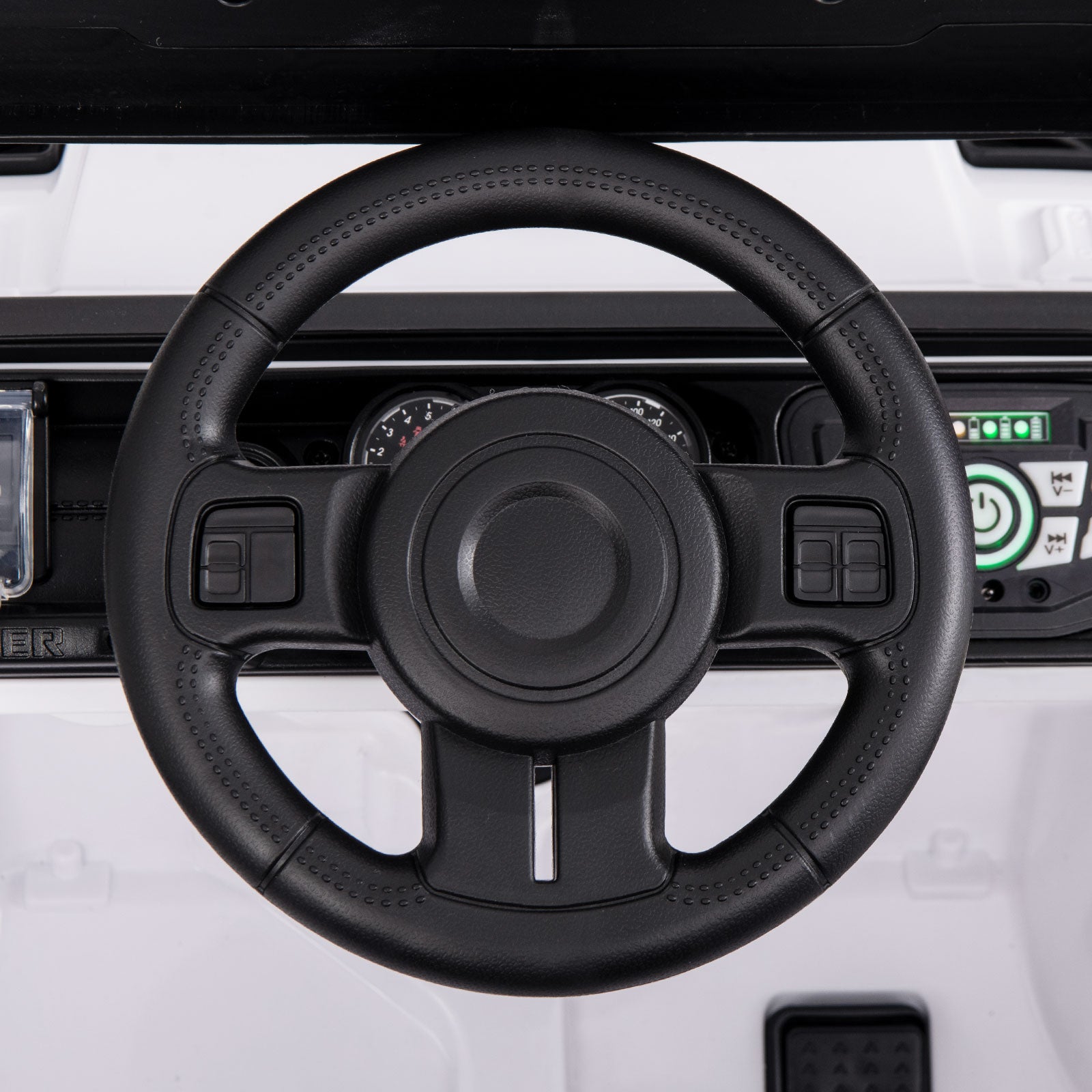 12V Electric Kids Ride on Truck with Remote Control and Music, White Powered Ride On Toys at Gallery Canada