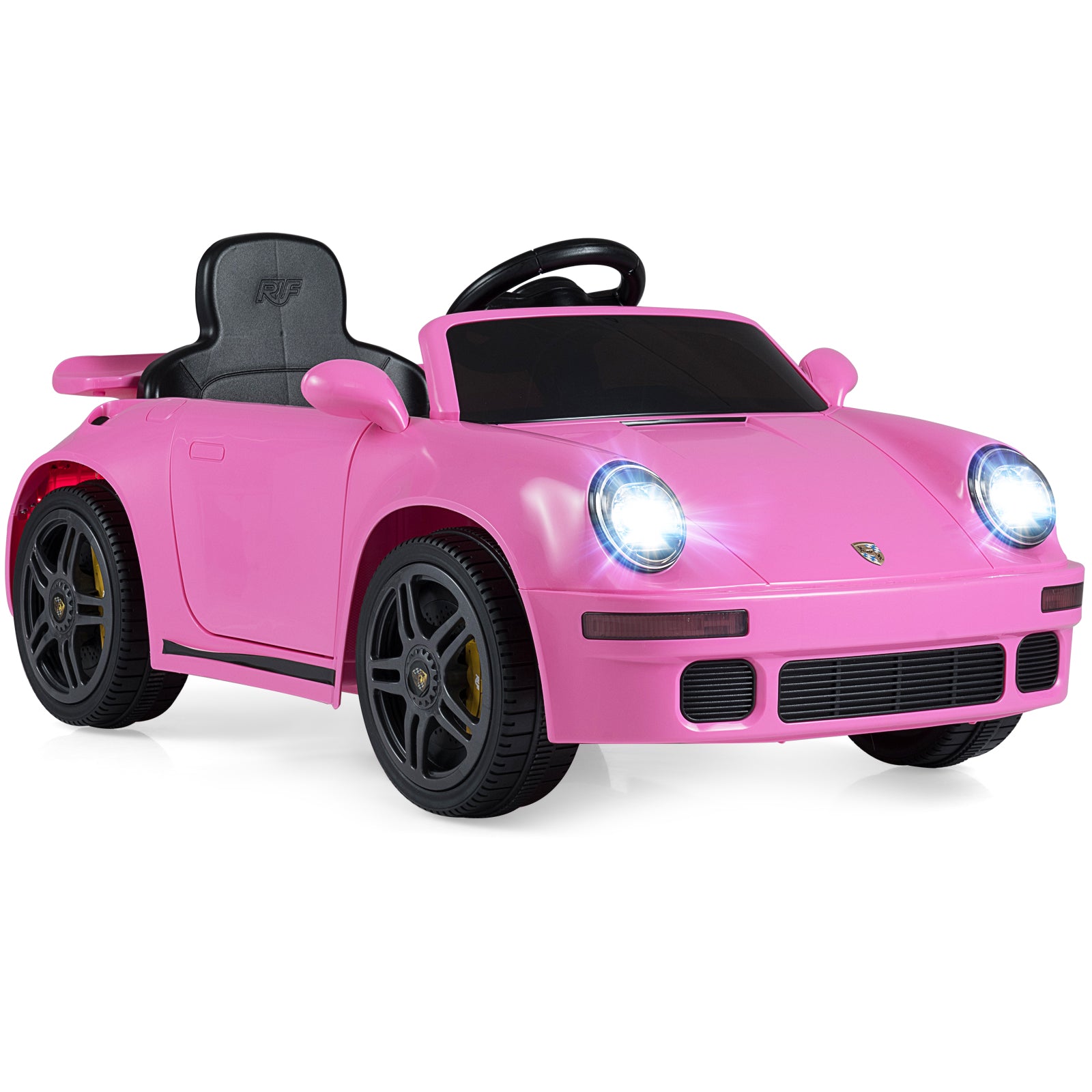 12V Electric Ride On Car Licensed RUF CTR with Remote Control and Music, Pink Powered Ride On Toys Pink at Gallery Canada