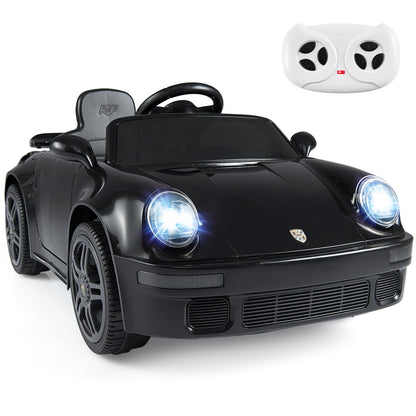 12V Electric Ride On Car Licensed RUF CTR with Remote Control and Music, Black Powered Ride On Toys Black at Gallery Canada