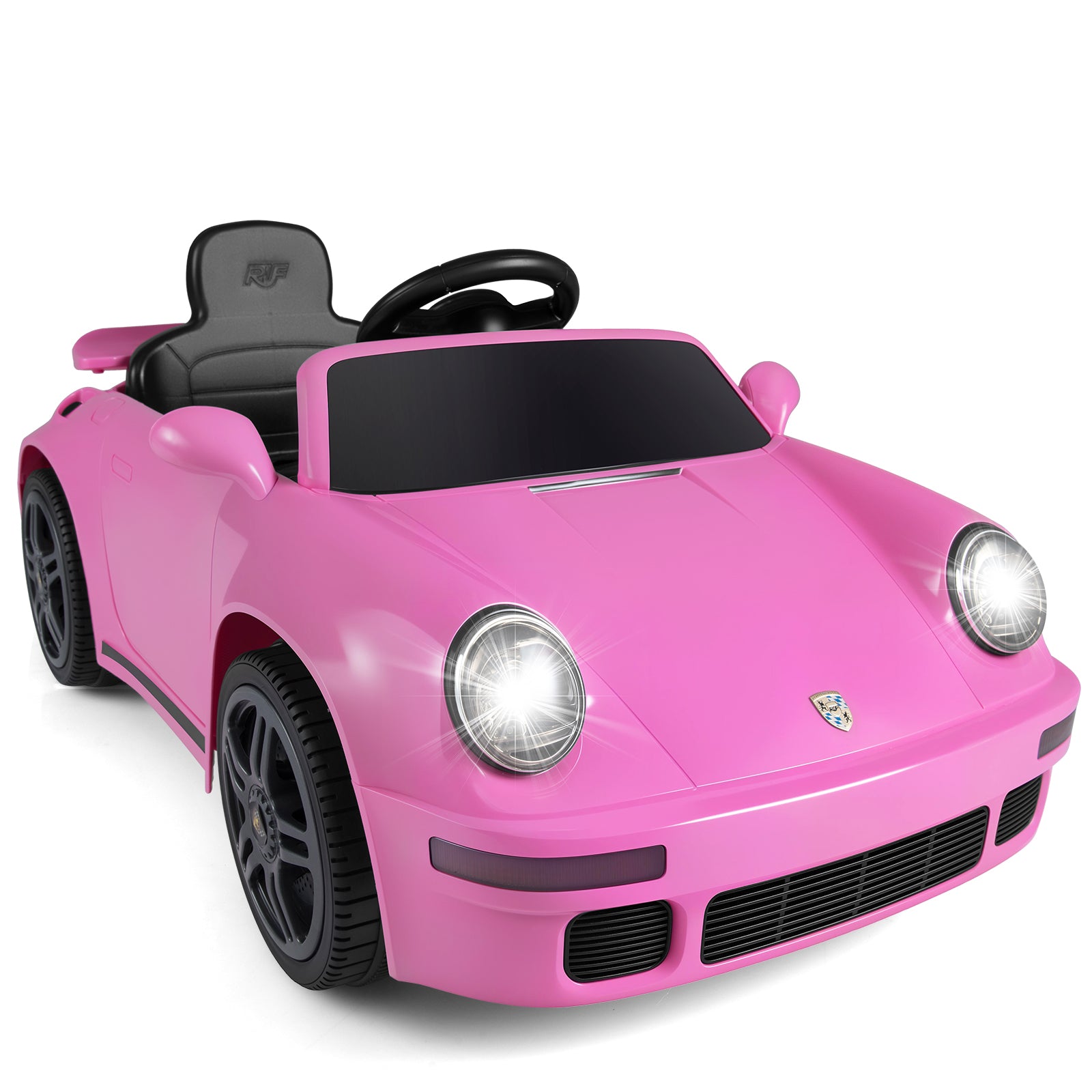 12V Electric Ride On Car Licensed RUF CTR with Remote Control and Music, Pink Powered Ride On Toys at Gallery Canada