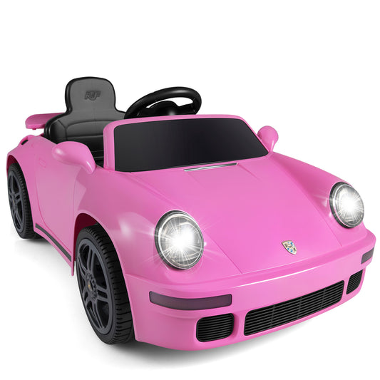 12V Electric Ride On Car Licensed RUF CTR with Remote Control and Music, Pink Powered Ride On Toys Pink at Gallery Canada