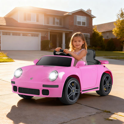 12V Electric Ride On Car Licensed RUF CTR with Remote Control and Music, Pink Powered Ride On Toys at Gallery Canada